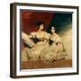 A Double Portrait of the Fullerton Sisters, Seated Full-Length, in White Dresses-Thomas Lawrence-Framed Giclee Print