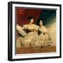 A Double Portrait of the Fullerton Sisters, Seated Full-Length, in White Dresses-Thomas Lawrence-Framed Giclee Print