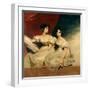 A Double Portrait of the Fullerton Sisters, Seated Full-Length, in White Dresses-Thomas Lawrence-Framed Giclee Print