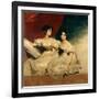 A Double Portrait of the Fullerton Sisters, Seated Full-Length, in White Dresses-Thomas Lawrence-Framed Giclee Print