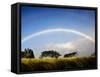 A Double Rainbow Above Countryside-Jody Miller-Framed Stretched Canvas