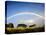 A Double Rainbow Above Countryside-Jody Miller-Stretched Canvas