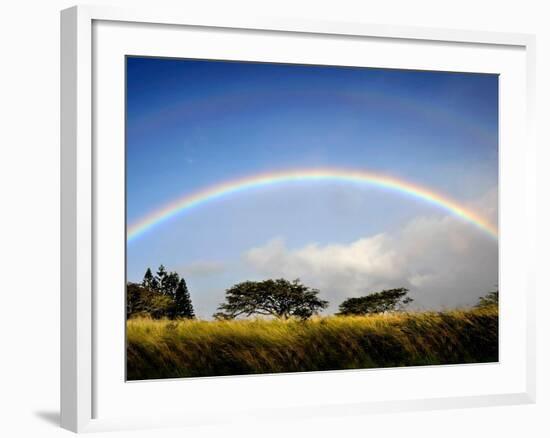 A Double Rainbow Above Countryside-Jody Miller-Framed Photographic Print