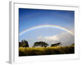 A Double Rainbow Above Countryside-Jody Miller-Framed Photographic Print