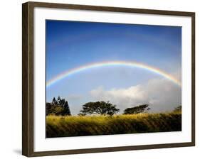 A Double Rainbow Above Countryside-Jody Miller-Framed Photographic Print