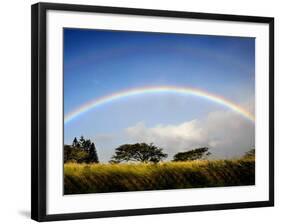 A Double Rainbow Above Countryside-Jody Miller-Framed Photographic Print