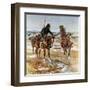 A Doubtful Handshake-Charles Marion Russell-Framed Art Print