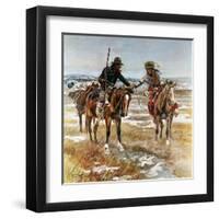 A Doubtful Handshake-Charles Marion Russell-Framed Art Print