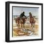 A Doubtful Handshake-Charles Marion Russell-Framed Art Print