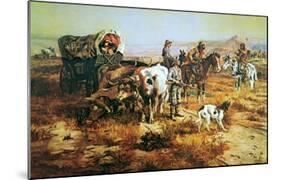 A Doubtful Visitor-Charles Marion Russell-Mounted Art Print