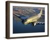 A Douglas C-53 Skytrooper in Flight Near Chino, California-Stocktrek Images-Framed Photographic Print