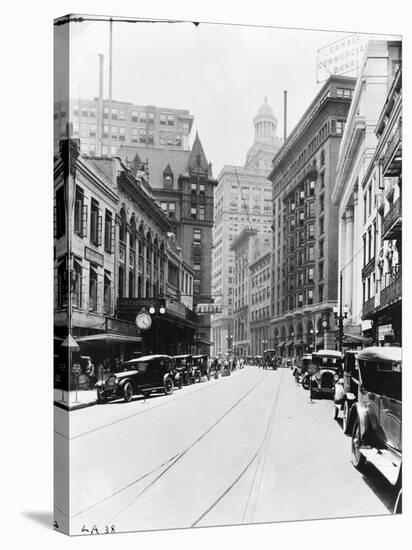 A Downtown Street in New Orleans-null-Stretched Canvas