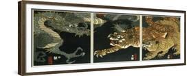 A Dragon and Two Tigers-Utagawa Sadahide-Framed Giclee Print