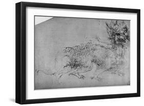 'A Dragon', c1480 (1945)-Leonardo Da Vinci-Framed Giclee Print