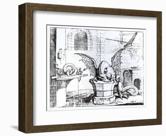 A Dragon in a Workshop-null-Framed Giclee Print