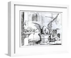 A Dragon in a Workshop-null-Framed Giclee Print