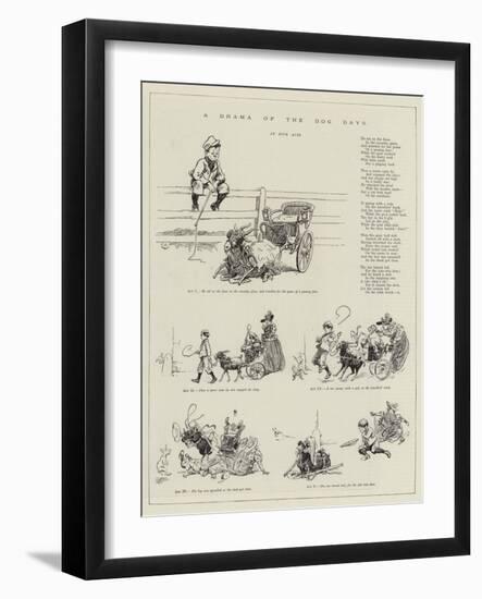 A Drama of the Dog Days-null-Framed Giclee Print