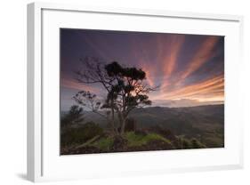 A Dramatic and Colorful Sunset over Sao Francisco Xavier's Farmland-Alex Saberi-Framed Photographic Print