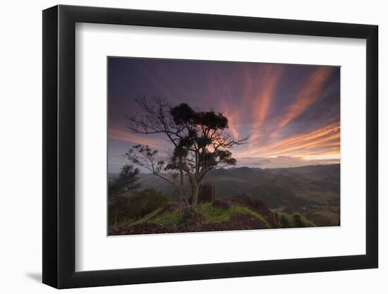 A Dramatic and Colorful Sunset over Sao Francisco Xavier's Farmland-Alex Saberi-Framed Photographic Print