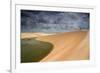 A Dramatic Sky over the Dunes and Lagoons in Brazil's Lencois Maranhenses National Park-Alex Saberi-Framed Photographic Print