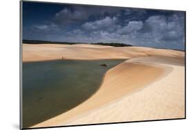 A Dramatic Sky over the Dunes and Lagoons in Brazil's Lencois Maranhenses National Park-Alex Saberi-Mounted Photographic Print