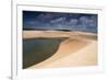 A Dramatic Sky over the Dunes and Lagoons in Brazil's Lencois Maranhenses National Park-Alex Saberi-Framed Photographic Print