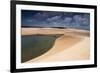 A Dramatic Sky over the Dunes and Lagoons in Brazil's Lencois Maranhenses National Park-Alex Saberi-Framed Photographic Print