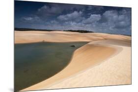 A Dramatic Sky over the Dunes and Lagoons in Brazil's Lencois Maranhenses National Park-Alex Saberi-Mounted Photographic Print