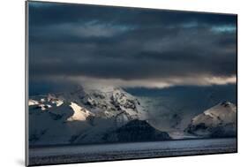 A Dramatic Sunrise over Mountains in Iceland-Alex Saberi-Mounted Photographic Print