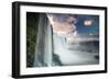 A Dramatic Sunset over Iguacu Waterfalls-Alex Saberi-Framed Photographic Print