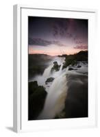 A Dramatic Sunset over Iguazu Falls-Alex Saberi-Framed Photographic Print