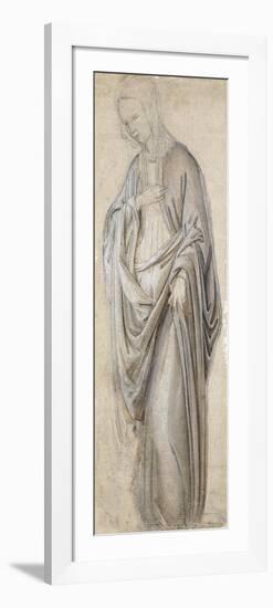 A Drapery Study for a Virgin Annunciate-Francesco Botticini-Framed Premium Giclee Print