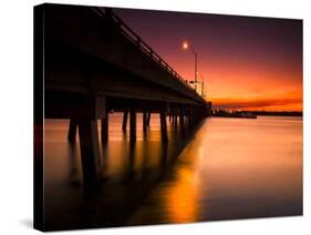 A Drawbridge at Sunset on North Hutchinson Island, Florida-Frances Gallogly-Stretched Canvas