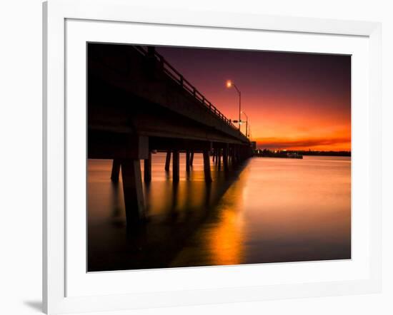 A Drawbridge at Sunset on North Hutchinson Island, Florida-Frances Gallogly-Framed Photographic Print