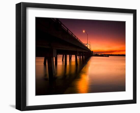 A Drawbridge at Sunset on North Hutchinson Island, Florida-Frances Gallogly-Framed Photographic Print