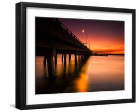 A Drawbridge at Sunset on North Hutchinson Island, Florida-Frances Gallogly-Framed Photographic Print