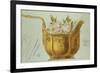 A Drawing of a Large Gilt Metal Kovsh in the Louis XV Style-Carl Faberge-Framed Giclee Print