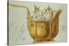 A Drawing of a Large Gilt Metal Kovsh in the Louis XV Style-Carl Faberge-Stretched Canvas