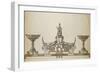 A Drawing of a Silver Oval-Shaped Basket-Carl Faberge-Framed Giclee Print