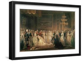 A Drawing Room at St. James's Palace in the Reign of Queen Victoria, Engraved by P. Stacpoole-Jerry Barrett-Framed Giclee Print