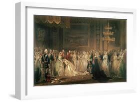 A Drawing Room at St. James's Palace in the Reign of Queen Victoria, Engraved by P. Stacpoole-Jerry Barrett-Framed Giclee Print