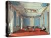 A Drawing Room in a Palazzo, Naples, circa 1810 on paper-Italian-Stretched Canvas