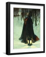 A dream of Christmas-George Hitchcock-Framed Giclee Print