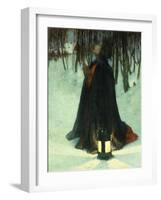 A dream of Christmas-George Hitchcock-Framed Giclee Print