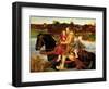 A Dream of the Past: Sir Isumbras at the Ford, 1857-John Everett Millais-Framed Giclee Print
