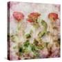 A Dreamy Floral Montage from Three Red Roses-Alaya Gadeh-Stretched Canvas