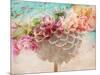 A Dreamy Romantic Floral Montage of a Pon Pon Dahlia with Roses, Photography, Many Layer Work-Alaya Gadeh-Mounted Photographic Print