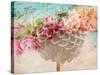 A Dreamy Romantic Floral Montage of a Pon Pon Dahlia with Roses, Photography, Many Layer Work-Alaya Gadeh-Stretched Canvas