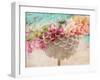 A Dreamy Romantic Floral Montage of a Pon Pon Dahlia with Roses, Photography, Many Layer Work-Alaya Gadeh-Framed Premium Photographic Print