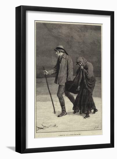 A Dreary Day-James Dawson Watson-Framed Giclee Print